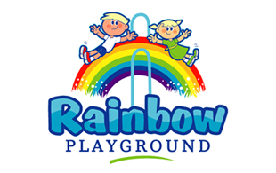 Rainbow Playground Kid Games & Toys Logo Design