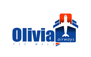 Olivia Fly Well Airlines-Aviation Logo Design