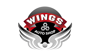 Wings Auto Shop Art & Craft Logo Design Automotive Logo Design