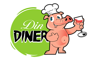 Din Dinner Cartoon Logo Design