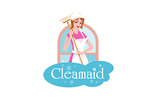 Cleamaid Cleaning & Maintenance Service Logo Design