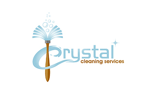 Crystal Cleaning Services Cleaning & Maintenance Service Logo Design