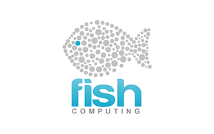 Fish Computing Cloud Computing Logo Design