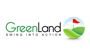 Greenland Swing into Action Golf Courses Logo Design
