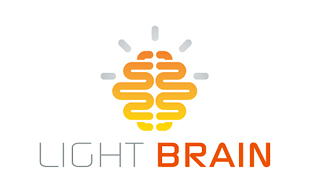 Light Brain Iconic Logo Design