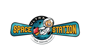 Space Station Illustrative Logo Design