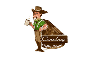 Cowboy Coffee House Illustrative Logo Design