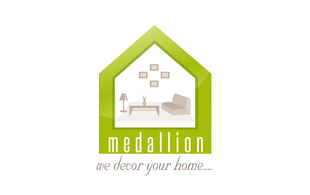 Medallion We Decor Your Home Interior & Exterior Logo Design