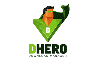 Dhero Download Manager Internet & Cable Logo Design