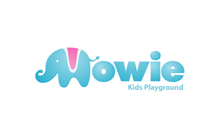 Mowie Kids Playground Kid Games & Toys Logo Design