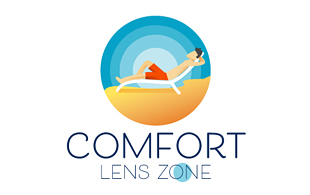 Comform Lens Zone Lens & Optics Logo Design