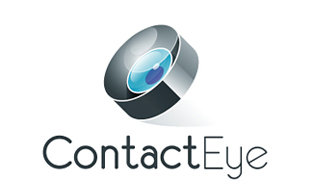 Contact Eye Lens & Optics Logo Design