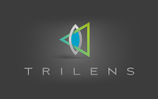 Trilens Lens & Optics Logo Design