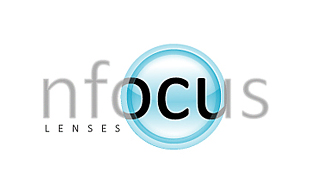 Nfocus Lenses Lens & Optics Logo Design