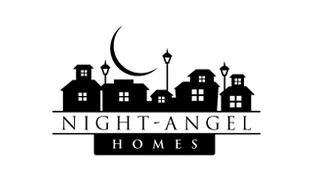 Night-Angel Homes Real Estate & Construction Logo Design