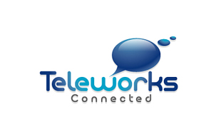 Teleworks Connected Wireless & Telecommunication Logo Design