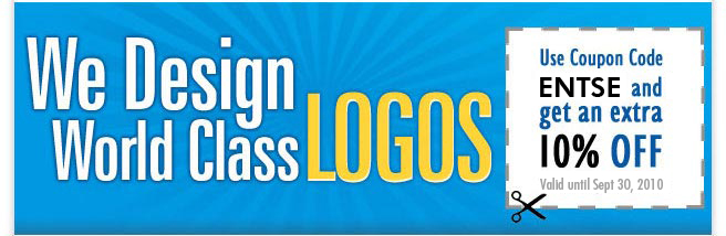 We Design World Class Logos! Use Coupon Code ENTSE for 10% OFF!