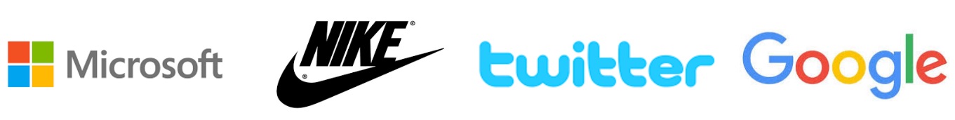 Google_Nike_Twitter_Microsoft_Logos