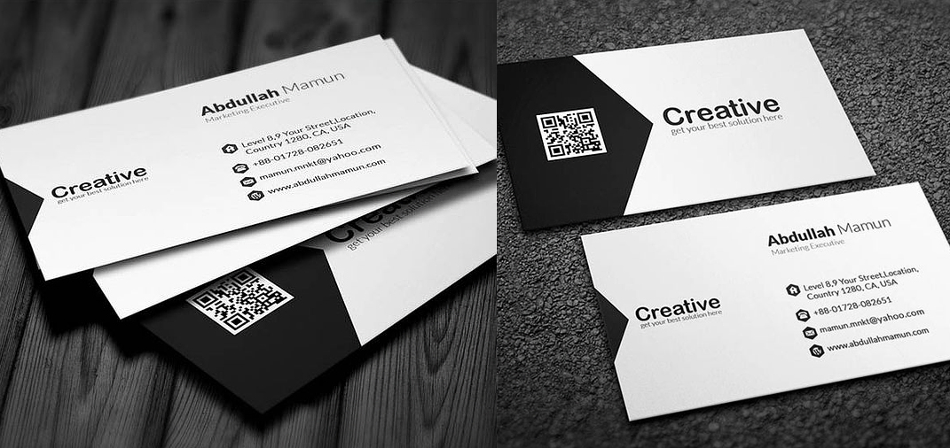 business-card-with-QR-code