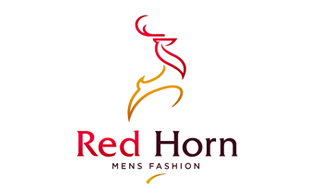 Red Horn Mens Horn Apparels & Fashion Logo Design