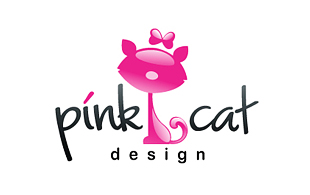 Pink Cat Design Apparels & Fashion Logo Design