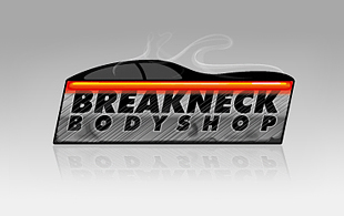 Breakneck Body Shop Art & Craft Logo Design Automotive Logo Design
