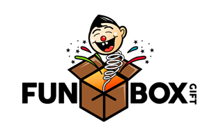 Fun Box Gift Cartoon Logo Design