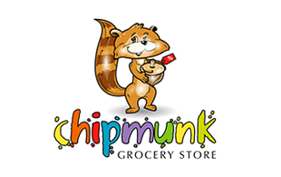 Chipmunk Cartoon Logo Design