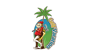 Golf Vacation Cartoon Logo Design