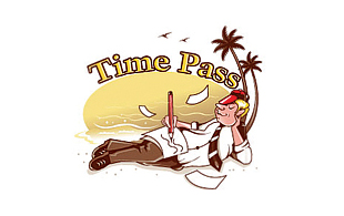 Time Pass Cartoon Logo Design