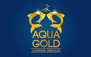 Aqua Gold Cleaning & Maintenance Service Logo Design