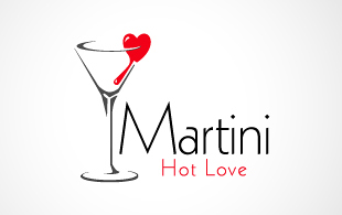 Martini Hot Love Dating & Matchmaking Logo Design
