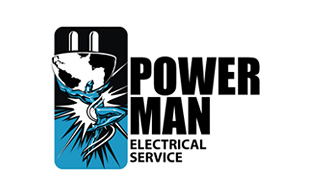 Power Man Electrical-Electronic Manufacturing Logo Design
