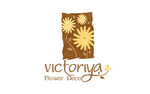 Victoriya Flower Deco Floral & Decor Logo Design