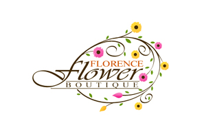 Flower Boutique Floral & Decor Logo Design