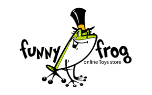 Funny Frog Kid Games & Toys Logo Design