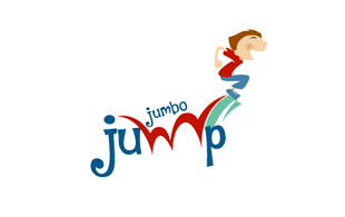 Jumbo Jump Kid Games & Toys Logo Design