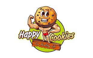 Happy Cookies Masculine Logo Design