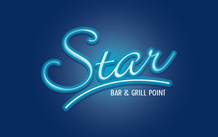 Star Bar & Grill Point Nightclub & Bar Logo Design