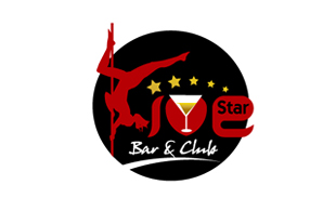 Five Star Bar & Club Nightclub & Bar Logo Design