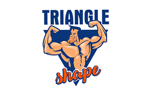 Triangle Shape Wellness & Fitness Logo Design